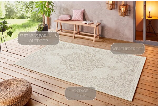Tilos bézs kültéri szőnyeg, 120 x 170 cm - NORTHRUGS