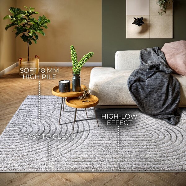 Világosszürke szőnyeg 120x170 cm Panglao New York Light Grey – Elle Decoration