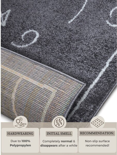 Sötétszürke gyerek szőnyeg 120x170 cm Gameplan – Hanse Home
