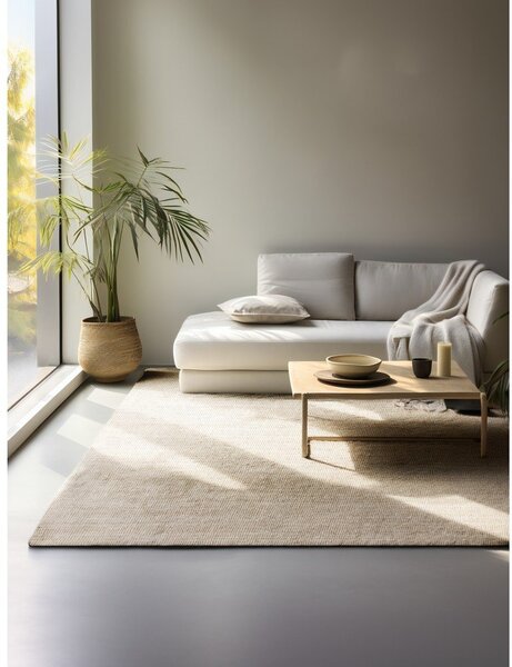 Krémszínű juta szőnyeg 80x150 cm Bouclé – Hanse Home