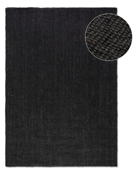 Fekete juta szőnyeg 190x280 cm Bouclé – Hanse Home