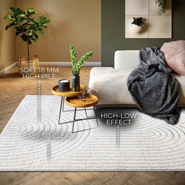 Fehér szőnyeg 120x170 cm Panglao New York White – Elle Decoration