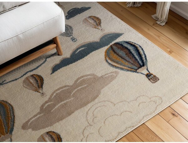Krémszínű gyerek szőnyeg 120x170 cm Hot Air Balloon – Hanse Home