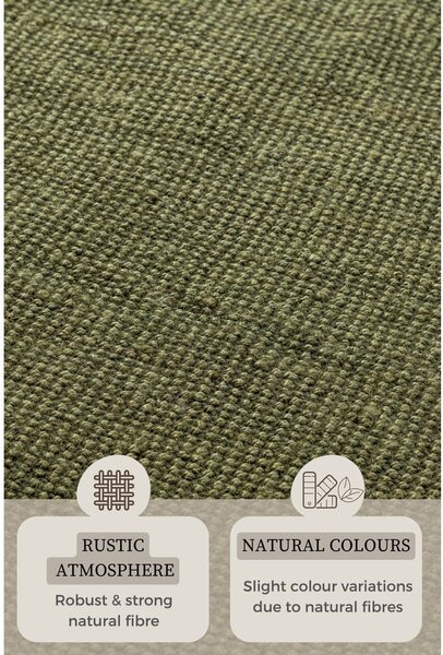 Khaki juta szőnyeg 60x90 cm Bouclé – Hanse Home