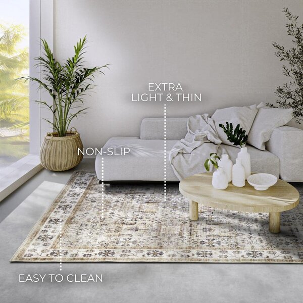 Bézs szőnyeg 80x150 cm Saveh Cream Gold – Elle Decoration