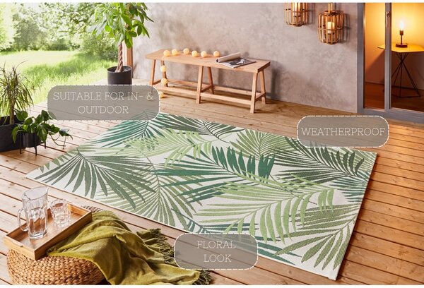 Zöld-bézs kültéri szőnyeg 80x150 cm Vai – NORTHRUGS