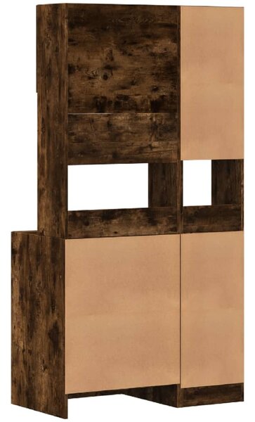 Füstös tölgy színű szerelt fa konyhaszekrény 95 x 50 x 180 cm