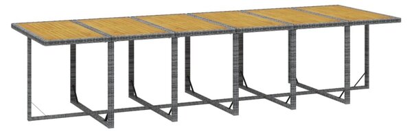 VidaXL Szürke Polyrattan Kerti Étkezőgarnitúra - 17 részes, Párnázott