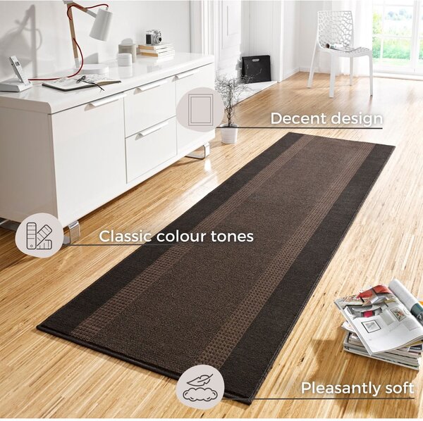 Basic barna futószőnyeg, 80 x 300 cm - Hanse Home