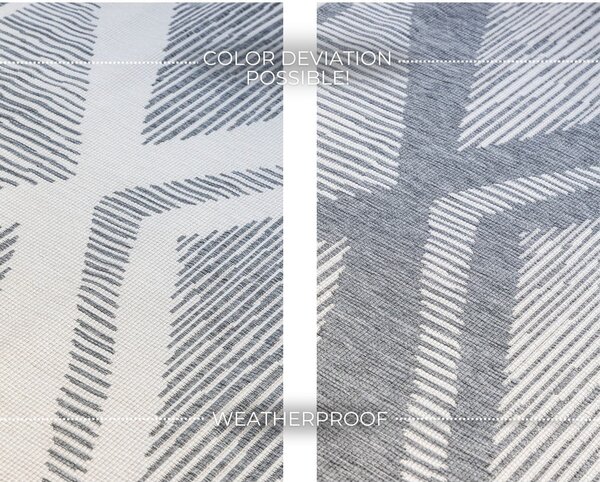 Szürke-krémszínű kültéri szőnyeg 80x150 cm Gemini – Elle Decoration