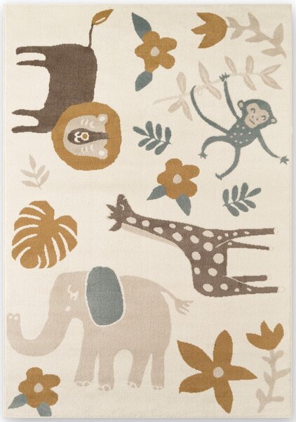 Krémszínű gyerek szőnyeg 160x235 cm Animal Safari – Hanse Home