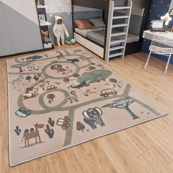 Bézs gyerek szőnyeg 120x170 cm Animal Park – Hanse Home