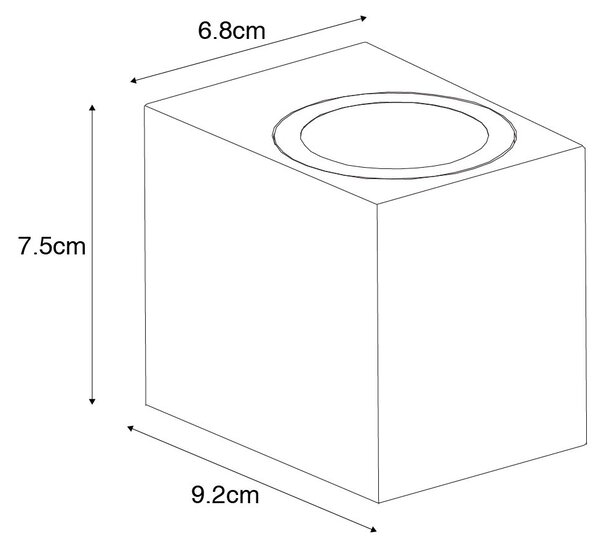 Okos kültéri fali lámpa fekete IP65, Wifi GU10 50mm-es izzóval - Baleno