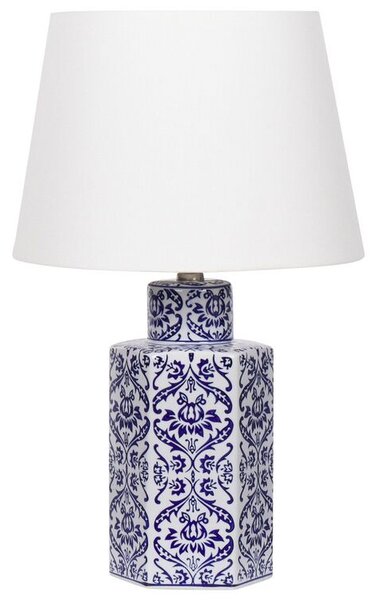 Fehér és kék porcelán asztali lámpa 53 cm MARCELIN
