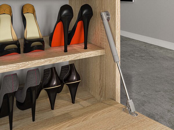 CARO cipőtároló pad ülőkével és szekrénnyel - sonoma tölgy