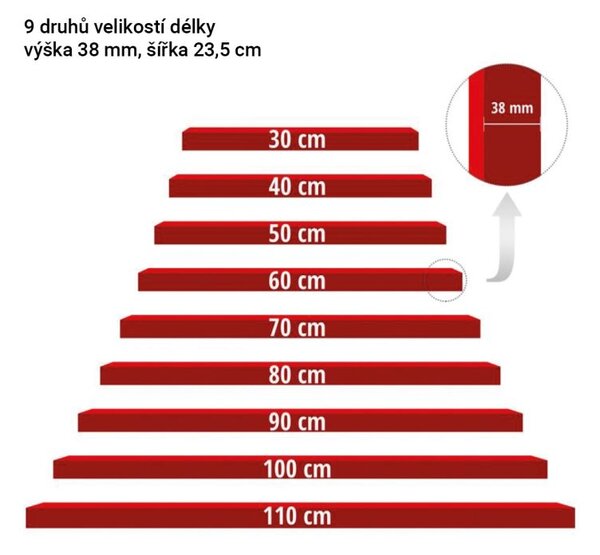 STILISTA Fali polc szett 2 db 30 cm fehér fény