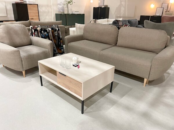 BOHO kárpitozott bézs fotel
