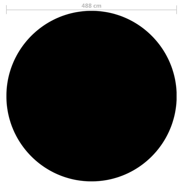Fekete polietilén medence takaró 488 cm