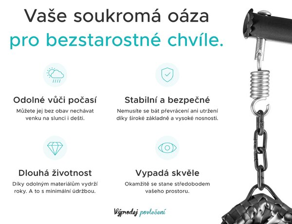 AKCIÓ Függőszék KOKON állvánnyal, bézs II. osztály