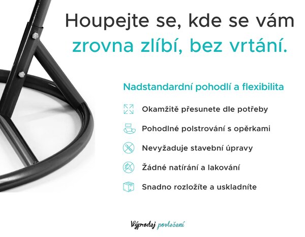 AKCIÓ Függőszék KOKON állvánnyal, bézs II. osztály