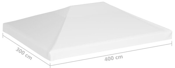 Fehér pavilon-tetőponyva 270 g/m² 4 x 3 m