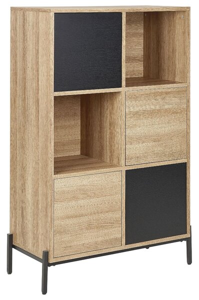Polcrendszer MOINES 135 cm Barna/fekete