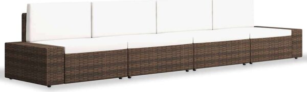 VidaXL 4 részes barna polyrattan kerti ülőgarnitúra