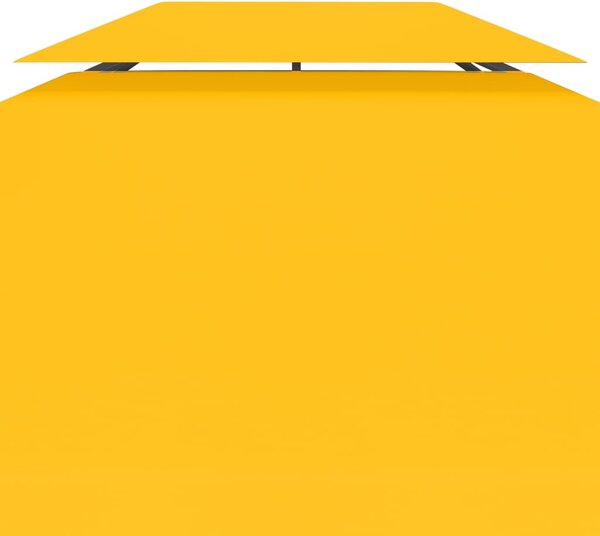 Sárga kétszintes pavilon-tetőponyva 310 g/m² 4 x 3 m