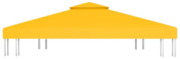 Sárga kétszintes pavilon-tetőponyva 310 g/m² 4 x 3 m