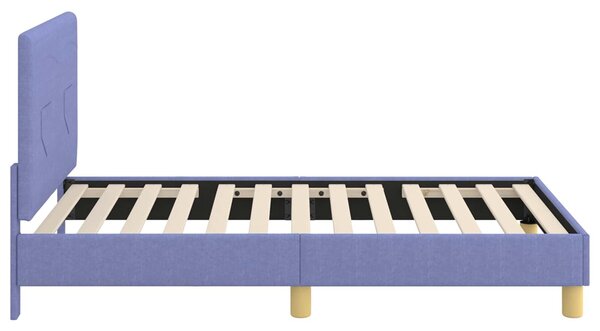 VidaXL Gyerekágy kerettel fejtámlával Farmerkék 80 x 160 cm szövet