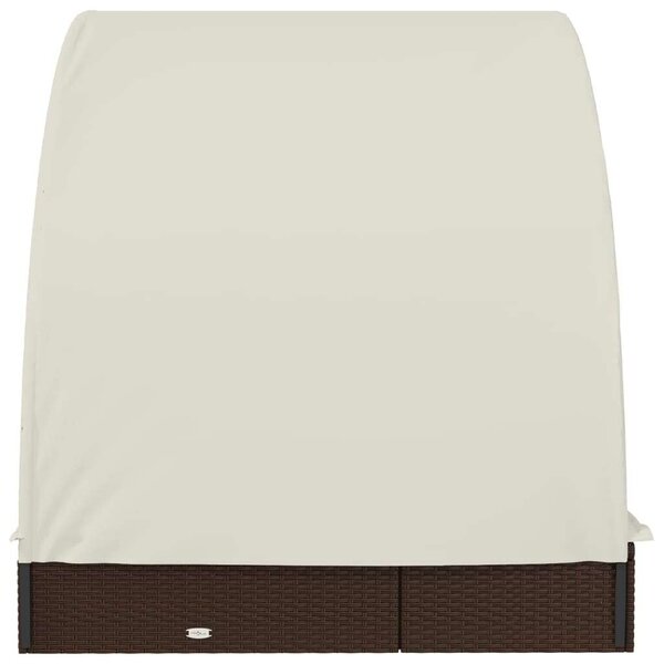 VidaXL Kert Napozóágy - 2 Személyes - Barna - 211x112x140cm