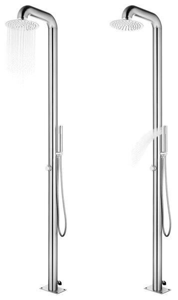 Rozsdamentes acél kerti zuhany 225 cm