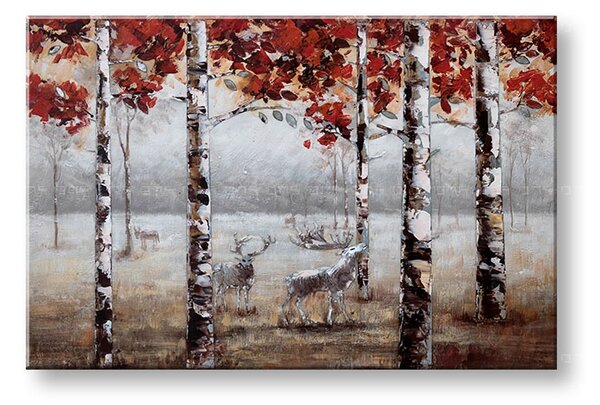 Festett falfestmény SÉTA AZ ERDŐBEN 1 rész 90x60 cm CFAZH5696E1