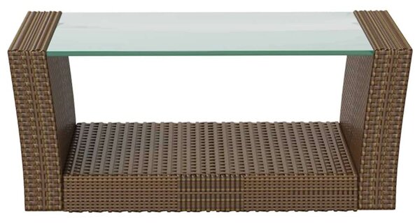 VidaXL Polyrattan Kerti Ülőgarnitúra - 16 részes - Barna