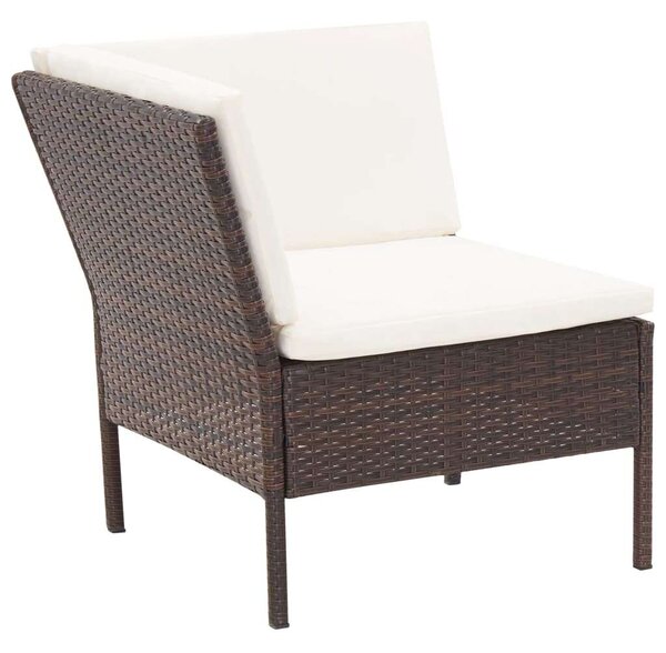 Polyrattan Kerti Bútorszett - 6 részes - Barna
