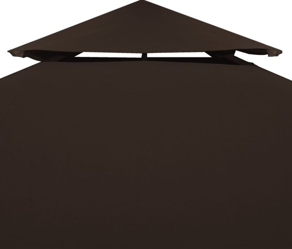 Barna kétszintes pavilon tetőponyva 310 g/m² 3 x 3 m