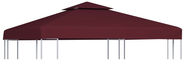Bordó kétszintes pavilon tetőponyva 310 g/m², 3 x 3 m