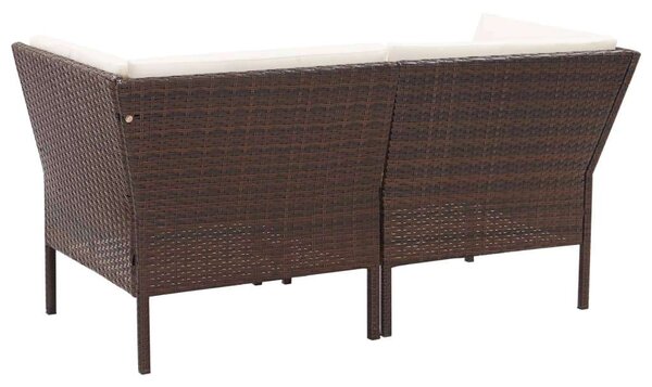 Polyrattan Kerti Bútorszett - 6 részes - Barna