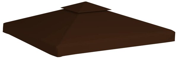 Barna kétszintes pavilon tetőponyva 310 g/m² 3 x 3 m