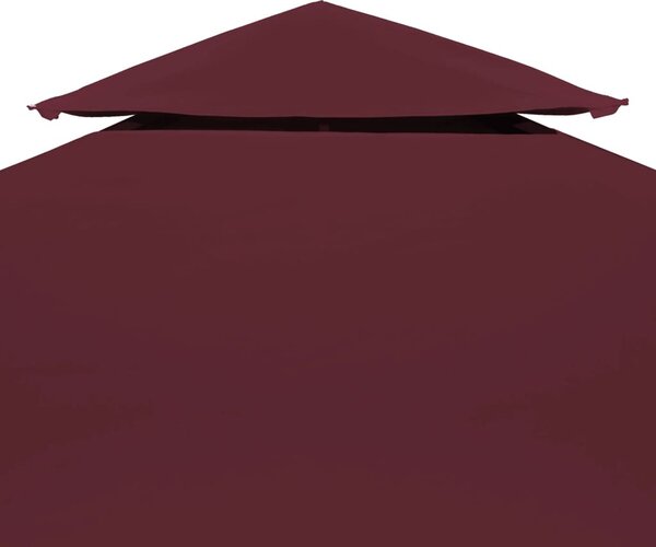 Bordó kétszintes pavilon tetőponyva 310 g/m², 3 x 3 m