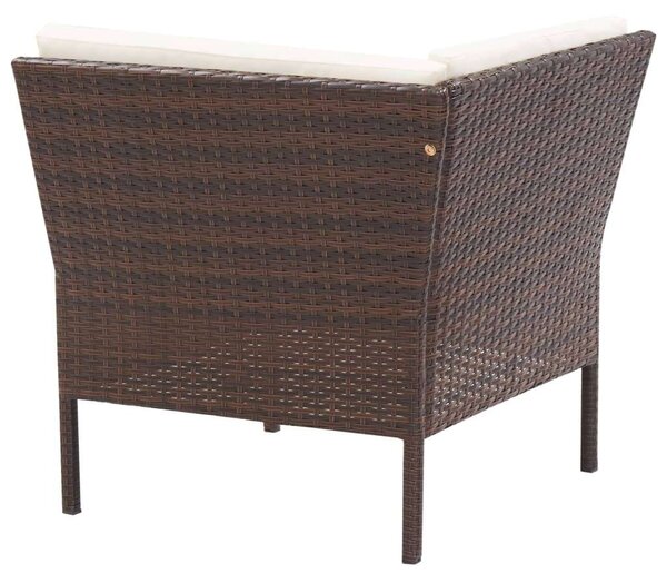 Polyrattan Kerti Bútorszett - 6 részes - Barna