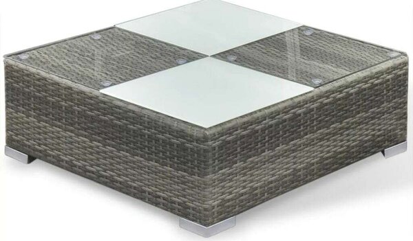 Polyrattan Kerti Bútorszett - 6 részes - Szürke