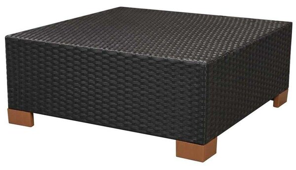 Polyrattan Kerti Bútorszett - 8 részes - Fekete