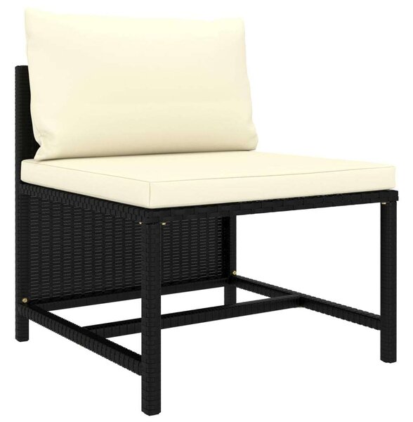 Polyrattan Kerti Bútorszett - 7 részes - Fekete