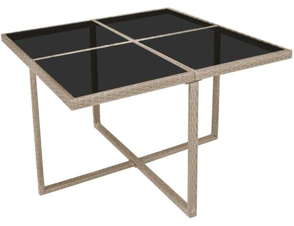 Polyrattan Kültéri Étkezőgarnitúra - 9 részes - Bézs