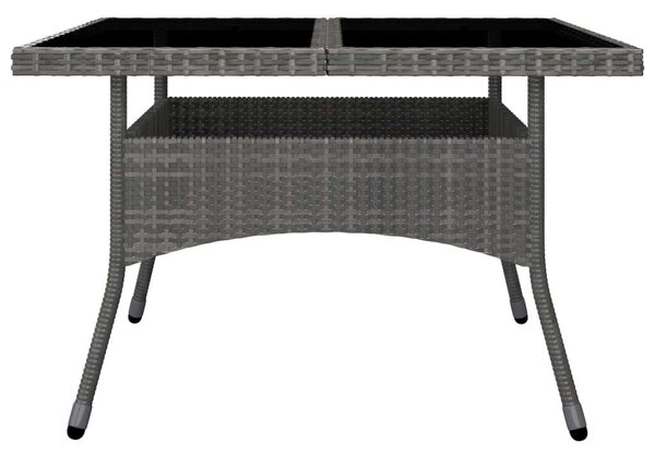 Polyrattan Kerti Étkezőgarnitúra - 9 részes - Szürke