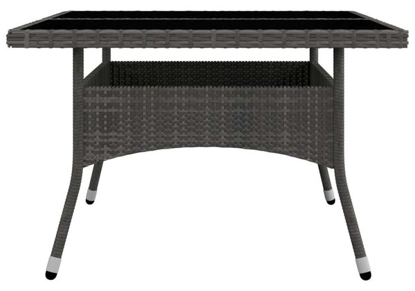 Polyrattan Kerti Étkezőgarnitúra - 9 részes - Szürke