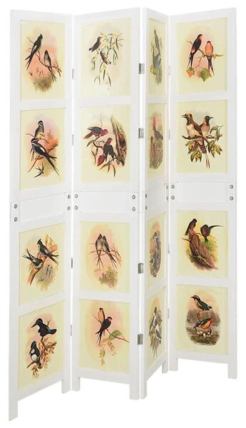 VidaXL Romdivider panel Fehér 141,5 x 165 cm MDF