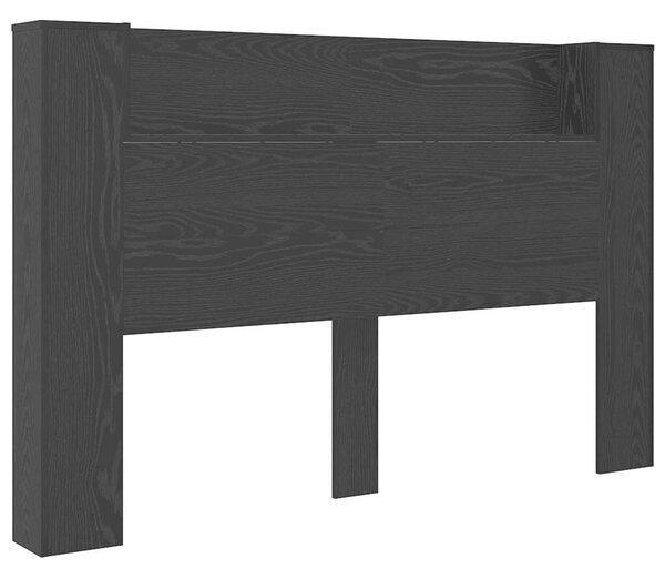 VidaXL Fejtámla polcokkal Fekete tölgy 160 x 17 x 104,5 cm Faanyag
