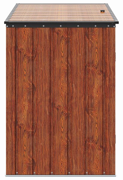 VidaXL Kerti Tároló Doboz Barna 151,5 x 82 x 110,5 cm Acél